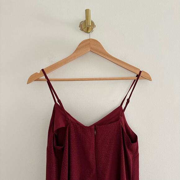 The Nines by Hatch Sleeveless Tiered Slip Maternity Dress Red XS - Picture 8 of 9